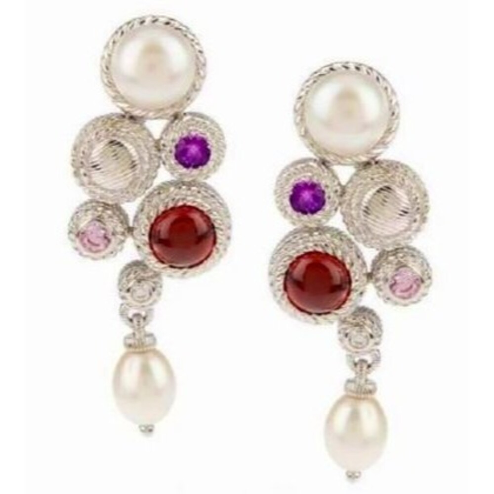 Absolutely Gorgeous Judith Ripka Gemstone Earrings Pierced